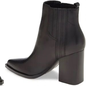 Marc Fisher Oshay Pointed Block Heel Booties Black Womens Size 8.5 Office Formal